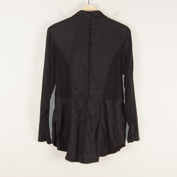XCVI Black Long Sleeve Longline Lyocell Blend Soft Blazer Jacket Womens Sz XL - Picture 2 of 7